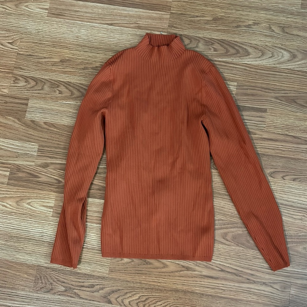 Aritzia mock neck /turtleneck babaton back tie shirt